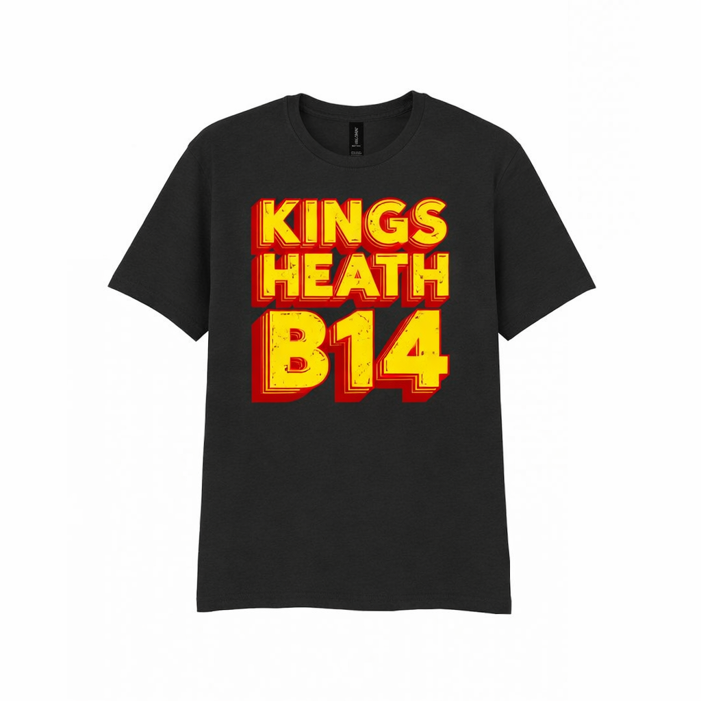 Kings Heath - T-Shirt - Bold 3D Type Design