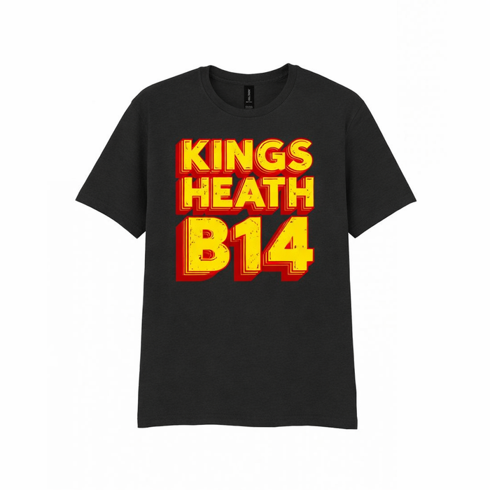 Kings Heath - T-Shirt - Bold 3D Type Design
