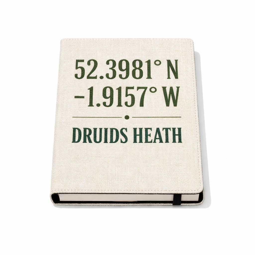 Druids Heath - Notepad - Minimalist Coordinates Design