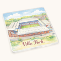 Aston Villa FC Acrylic Coaster Gift - Elegant Watercolour Villa Park Design for Football Fans