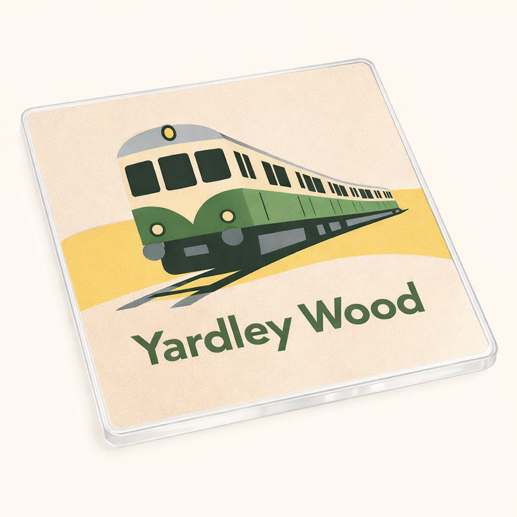 Yardley Wood - Coaster - Mid-Century Retro - Train