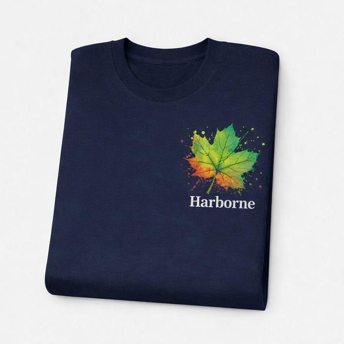 Harborne - T-Shirt - Colour Splash Design - Leaf
