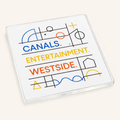 Westside - Coaster - Geometric Lines - Word Stack