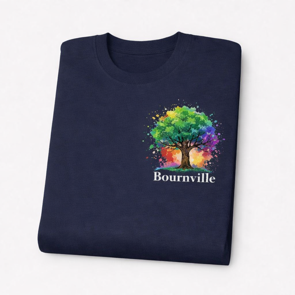 Bournville - T-Shirt - Colour Splash Design - Tree