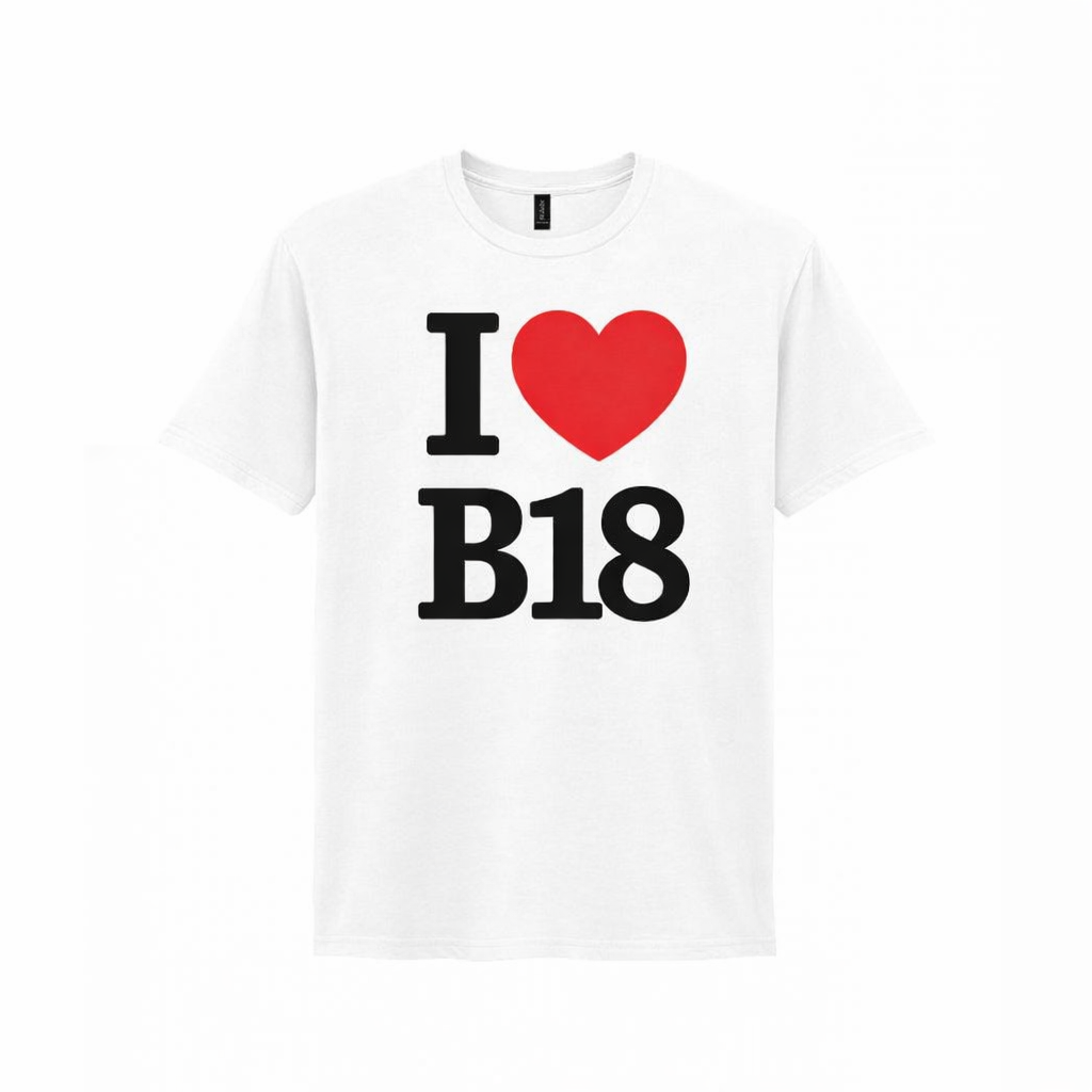 B18 - T-Shirt - I Heart B18 Design - Winson Green | Hockley | Soho