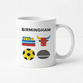 Birmingham - Mug - Geometric Grid Design Bull's Head