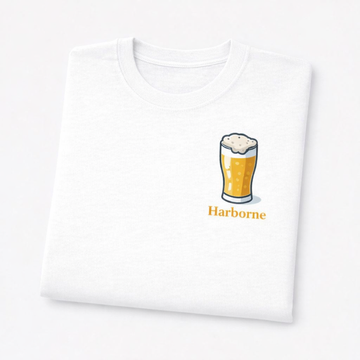 Harborne - T-Shirt - Minimal Cool Design - Beer Glass