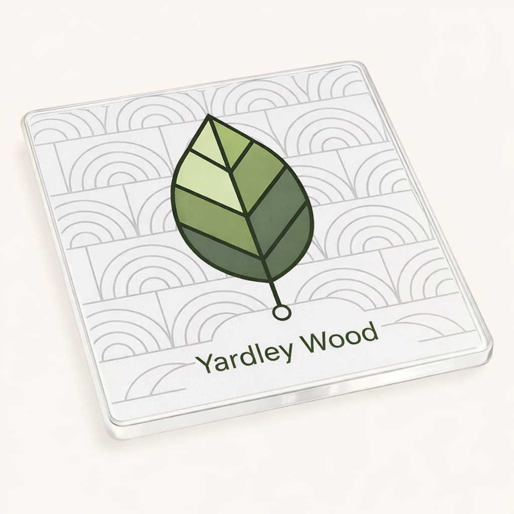 Yardley Wood - Coaster - Geometric Lines - Leaf