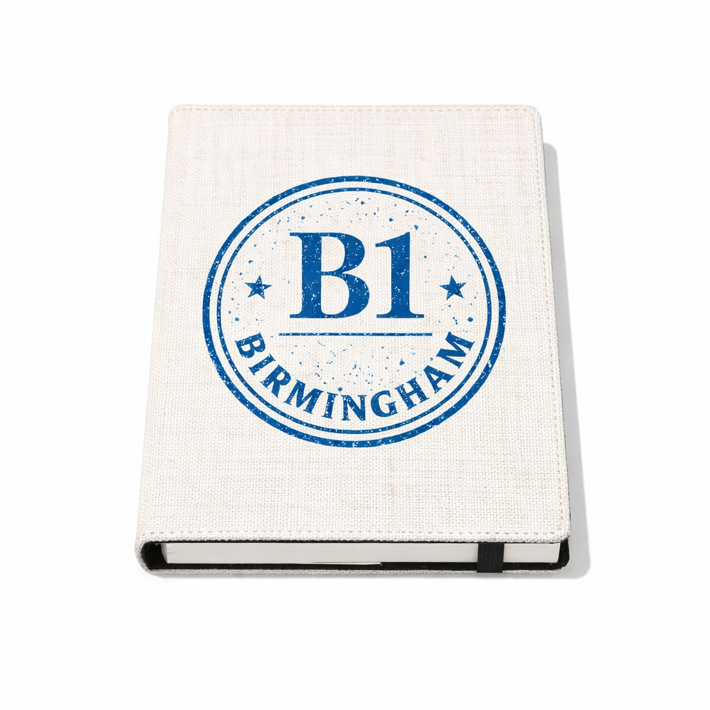 Birmingham - Notepad - Vintage Stamp Design B1 Blue