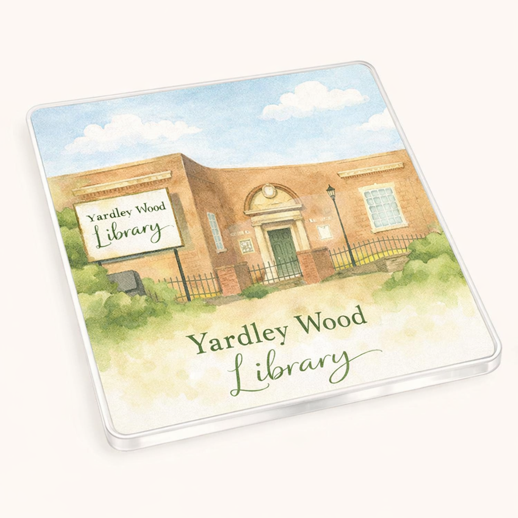 Yardley Wood - Coaster - Soft Watercolours - Yardley Wood Library