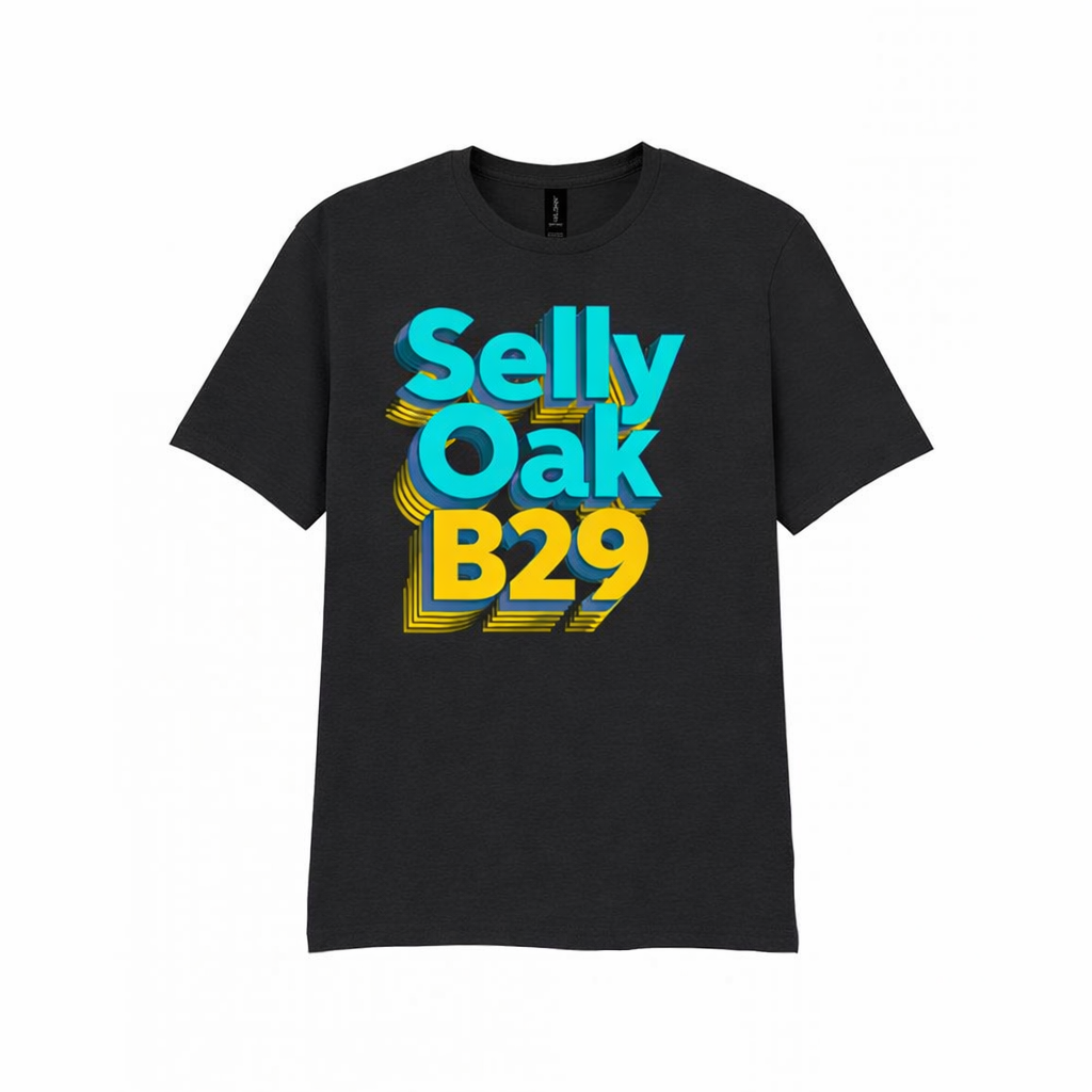 Selly Oak - T-Shirt - Bold 3D Type Design