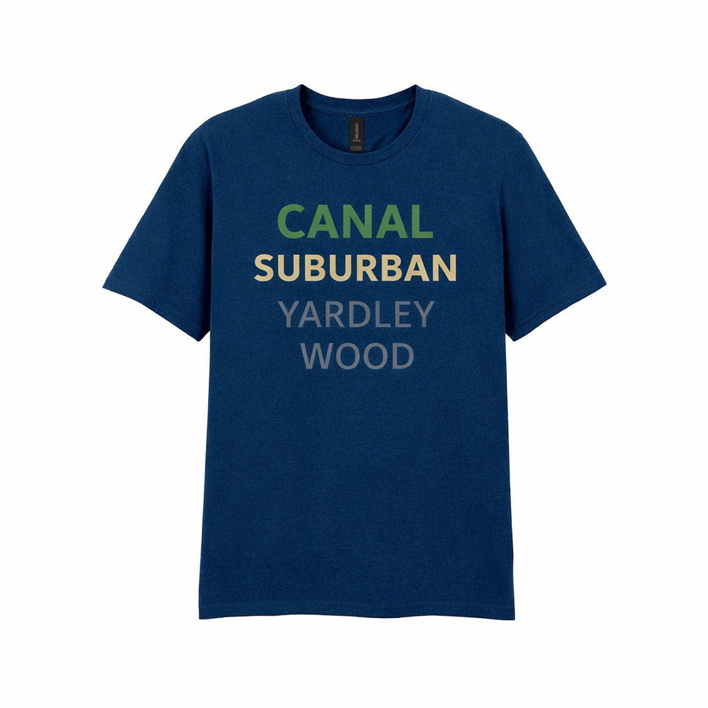 Yardley Wood - T-Shirt - Minimal Type Stack Design