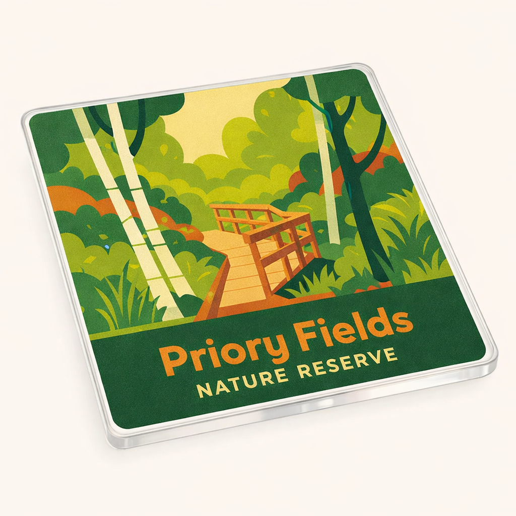 Yardley Wood - Coaster - Mid-Century Retro - Priory Fields Nature Reserve