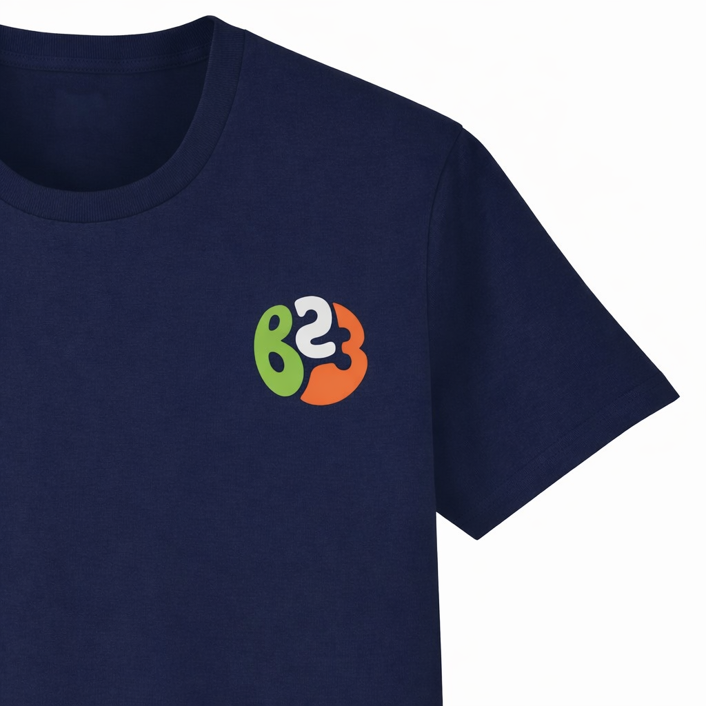 B23 - T-Shirt - Colour Burst Postcode Design