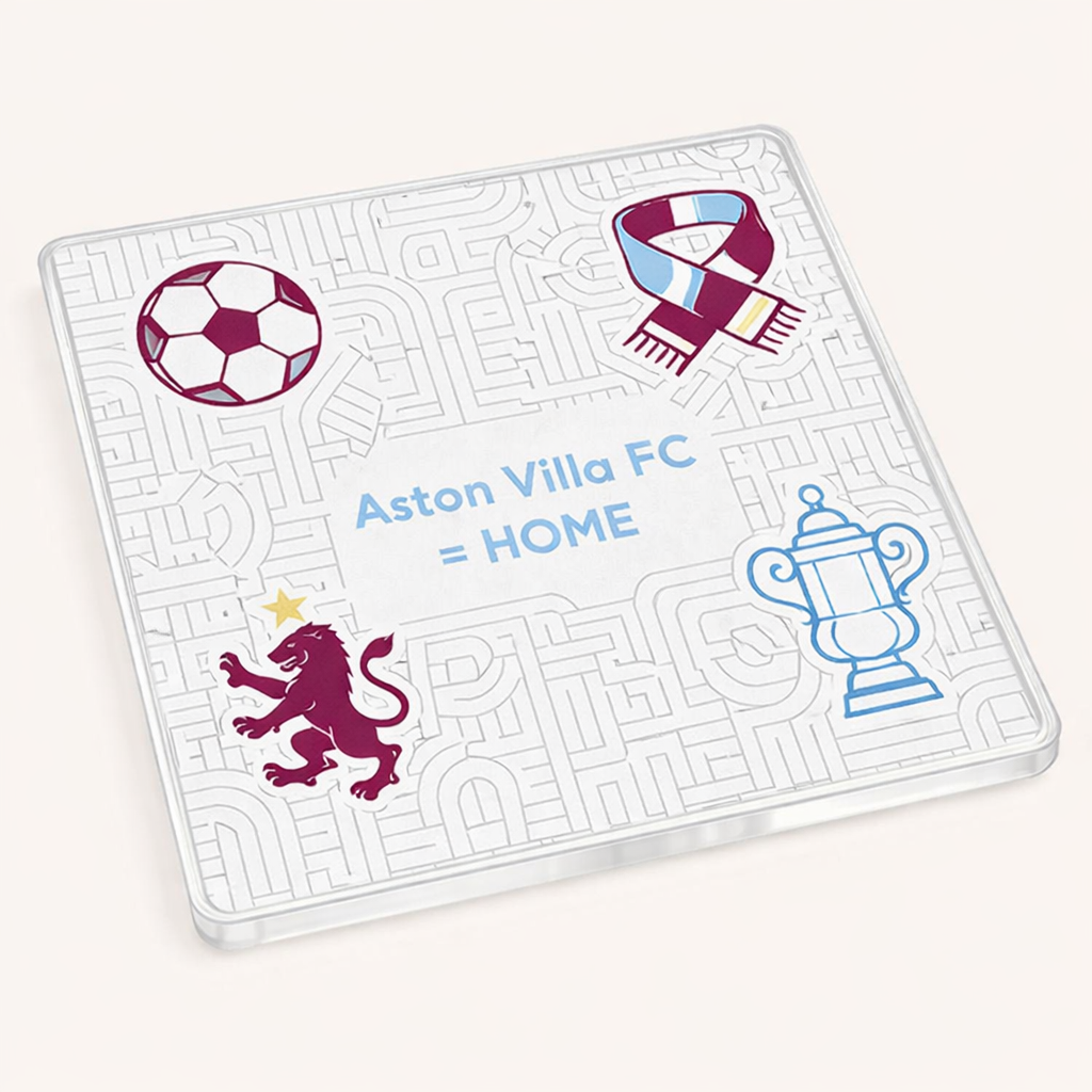 Aston Villa Acrylic Coaster Gift - Unique Football Fan Home Decor for Supporters