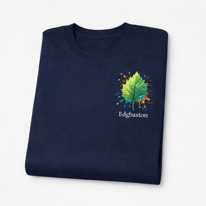 Edgbaston - T-Shirt - Colour Splash Design - Leaf