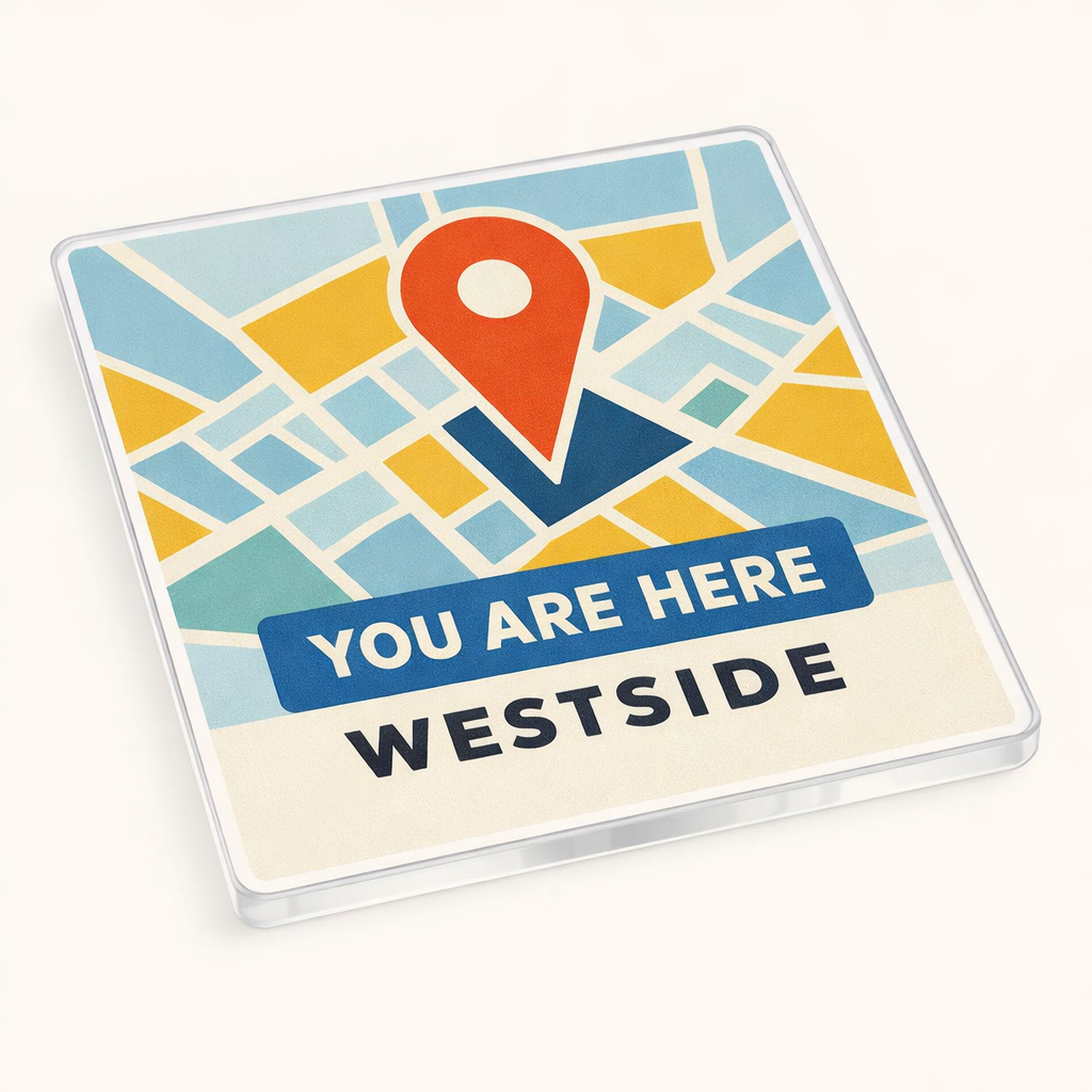 Westside - Coaster - Mid-Century Retro - Location Pin