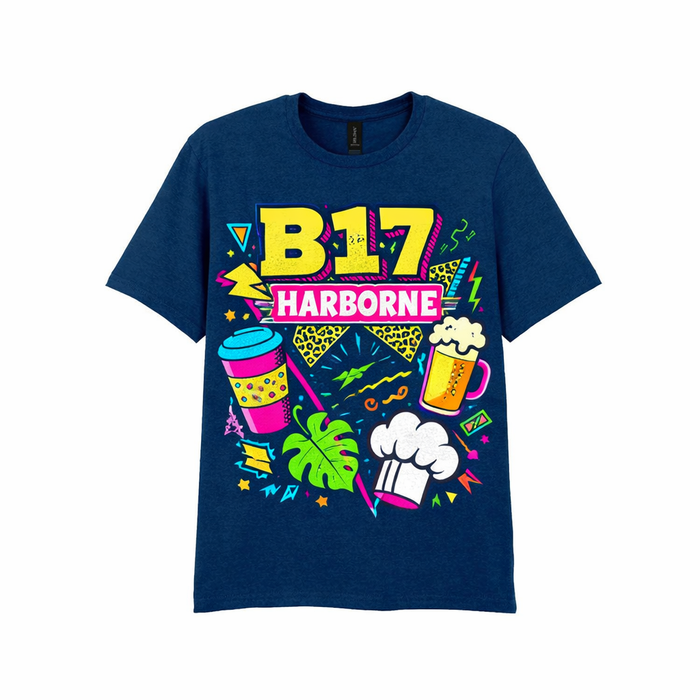 Harborne - T-Shirt - Playful Neon Vibe Design