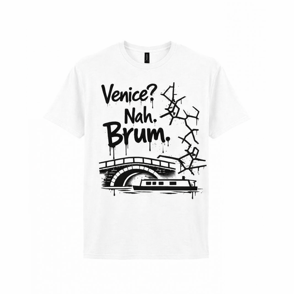 Birmingham - T-Shirt - Venice? Nah, Brum Canal Graffiti Graphic