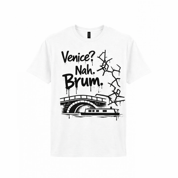 Birmingham - T-Shirt - Venice? Nah, Brum Canal Graffiti Graphic