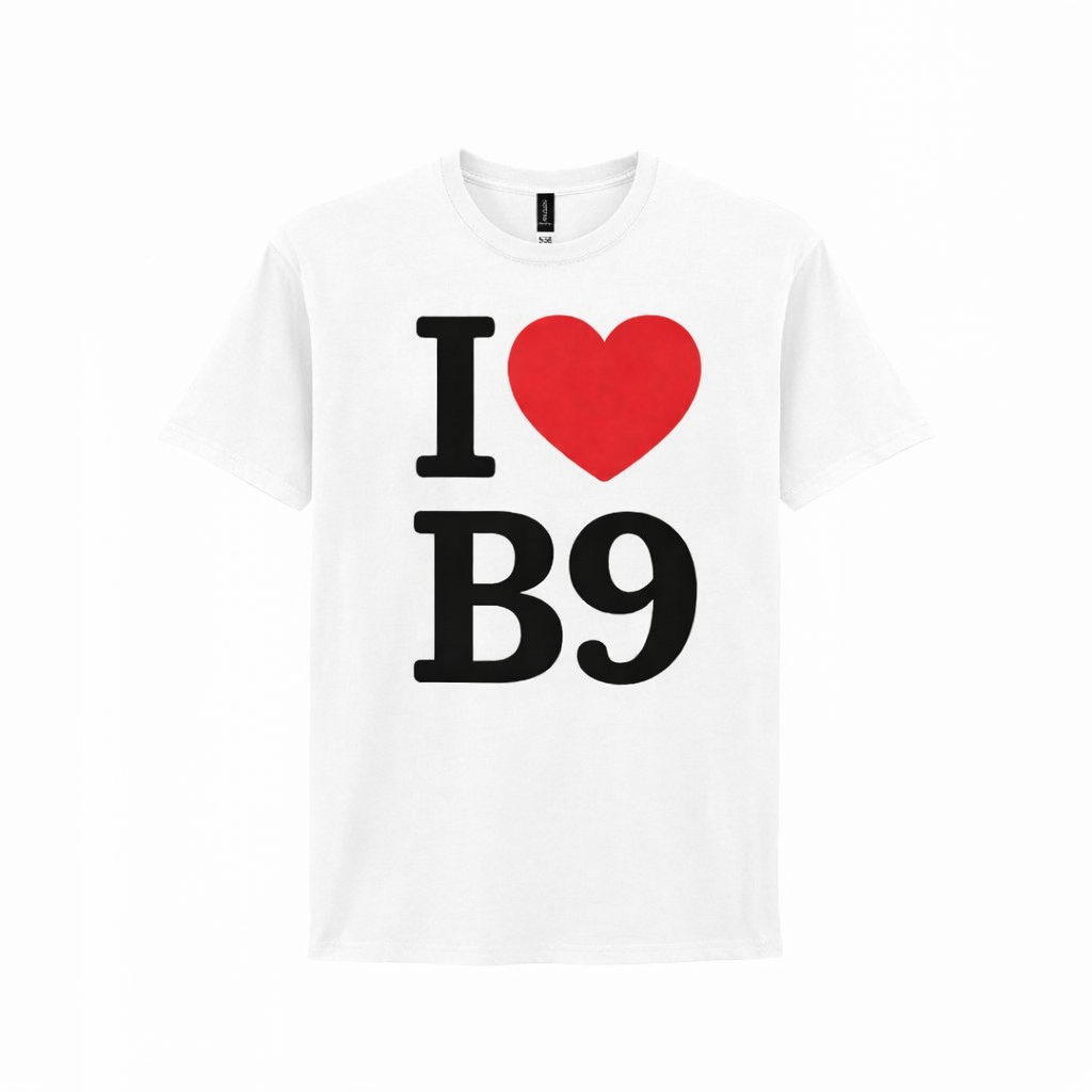 B9 - T-Shirt - I Heart B9 Design - Bordesley Green | Bordesley | Small Heath
