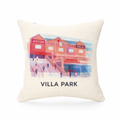 Villa Vibe Linen Effect Cushion Cover Gift - 40cm x 40cm Villa Park Illustration for Aston Villa FC Fans