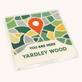 Yardley Wood - Coaster - Mid-Century Retro - Location Pin