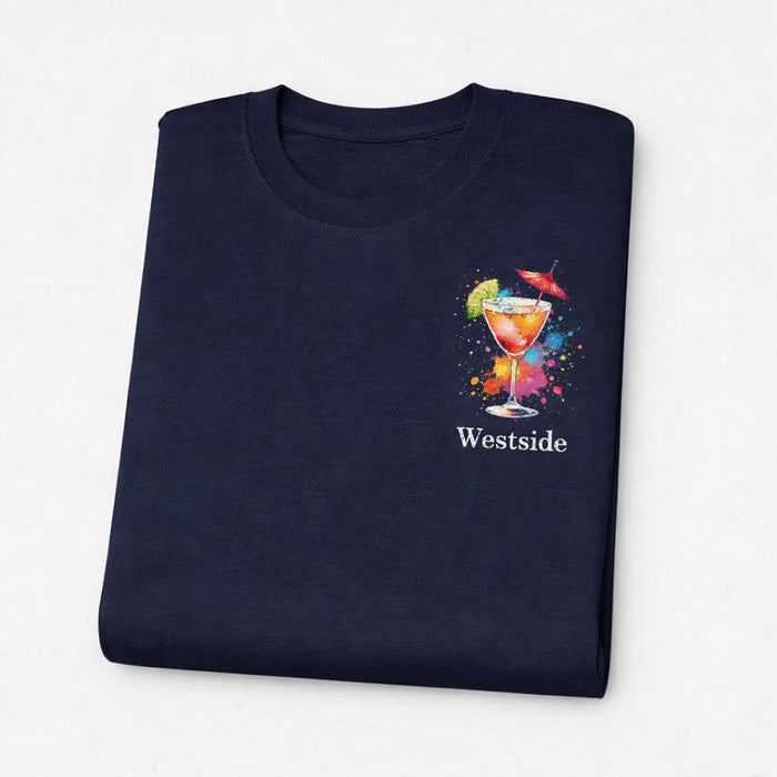 Westside - T-Shirt - Colour Splash Design - Cocktail Glass