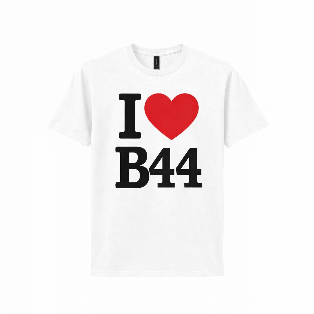 B44 - T-Shirt - I Heart B44 Design -  Kingstanding | Perry Barr | Great Barr | Old Oscott | Queslett