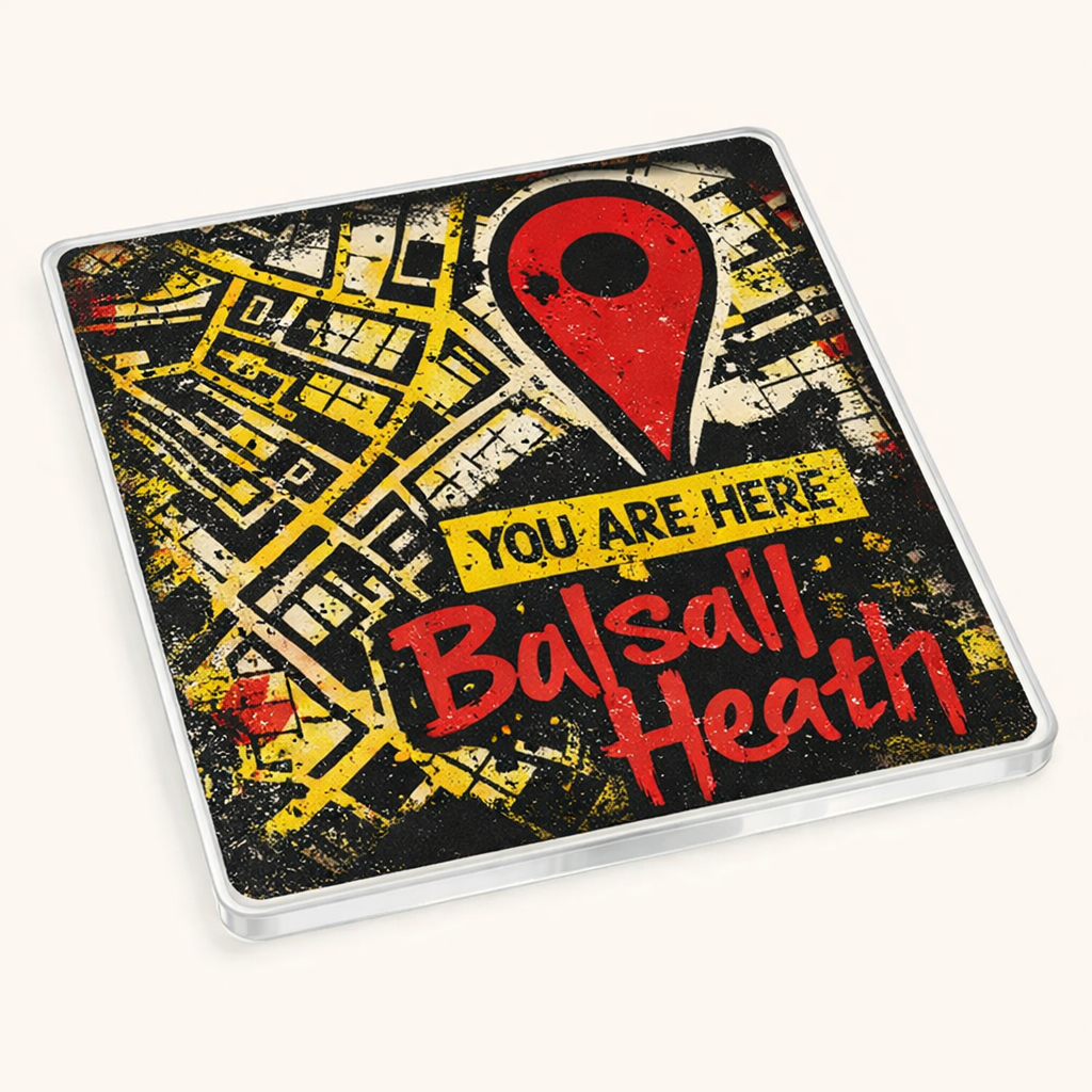 Balsall Heath - Coaster - Urban Street Art - Location Pin