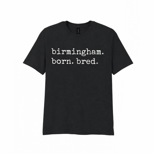 Birmingham - T-Shirt - Born & Bred Stamped Type
