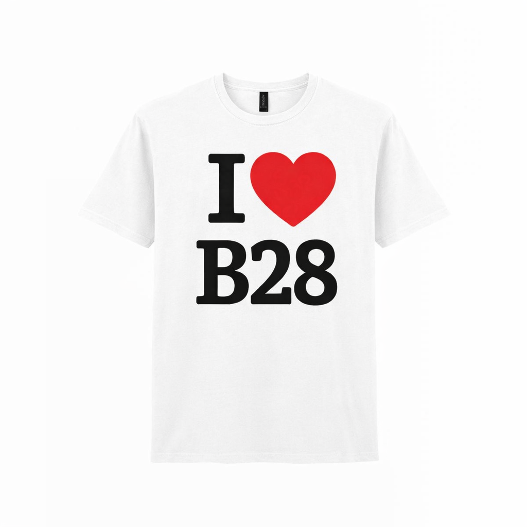 B28 - T-Shirt - I Heart B28 Design - Hall Green | Haslucks Green | Yardley Wood