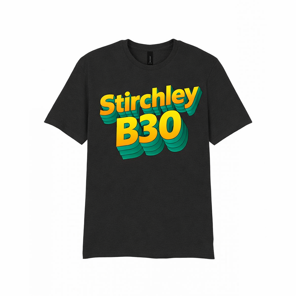 Stirchley - T-Shirt - Bold 3D Type Design