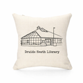 Druids Heath - Cushion - Minimal Lines Design - Druids Heath Library