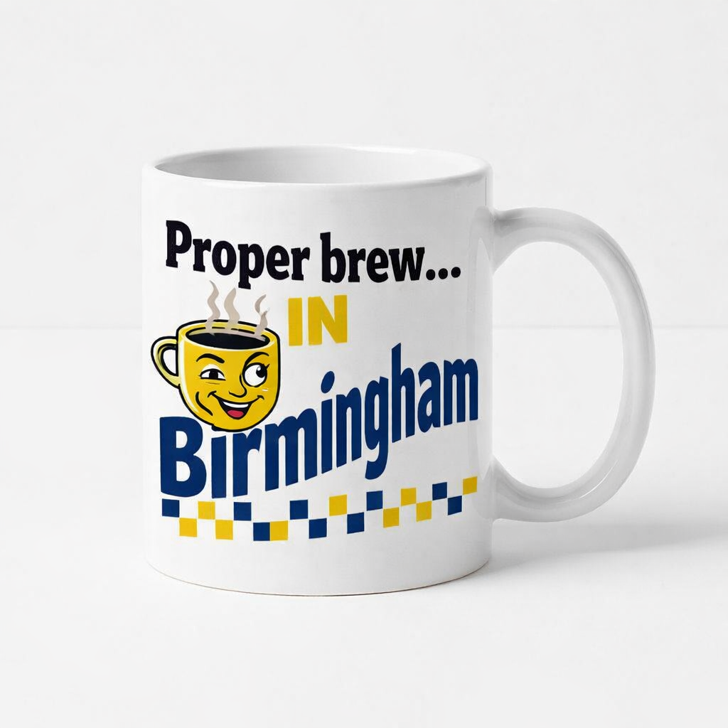 Birmingham Mug - Playful Cartoon Design
