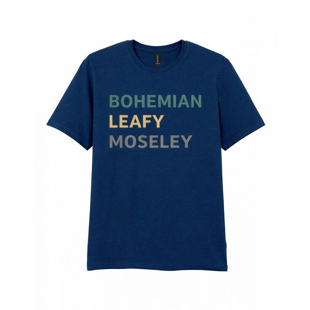 Moseley - T-Shirt - Minimal Type Stack Design