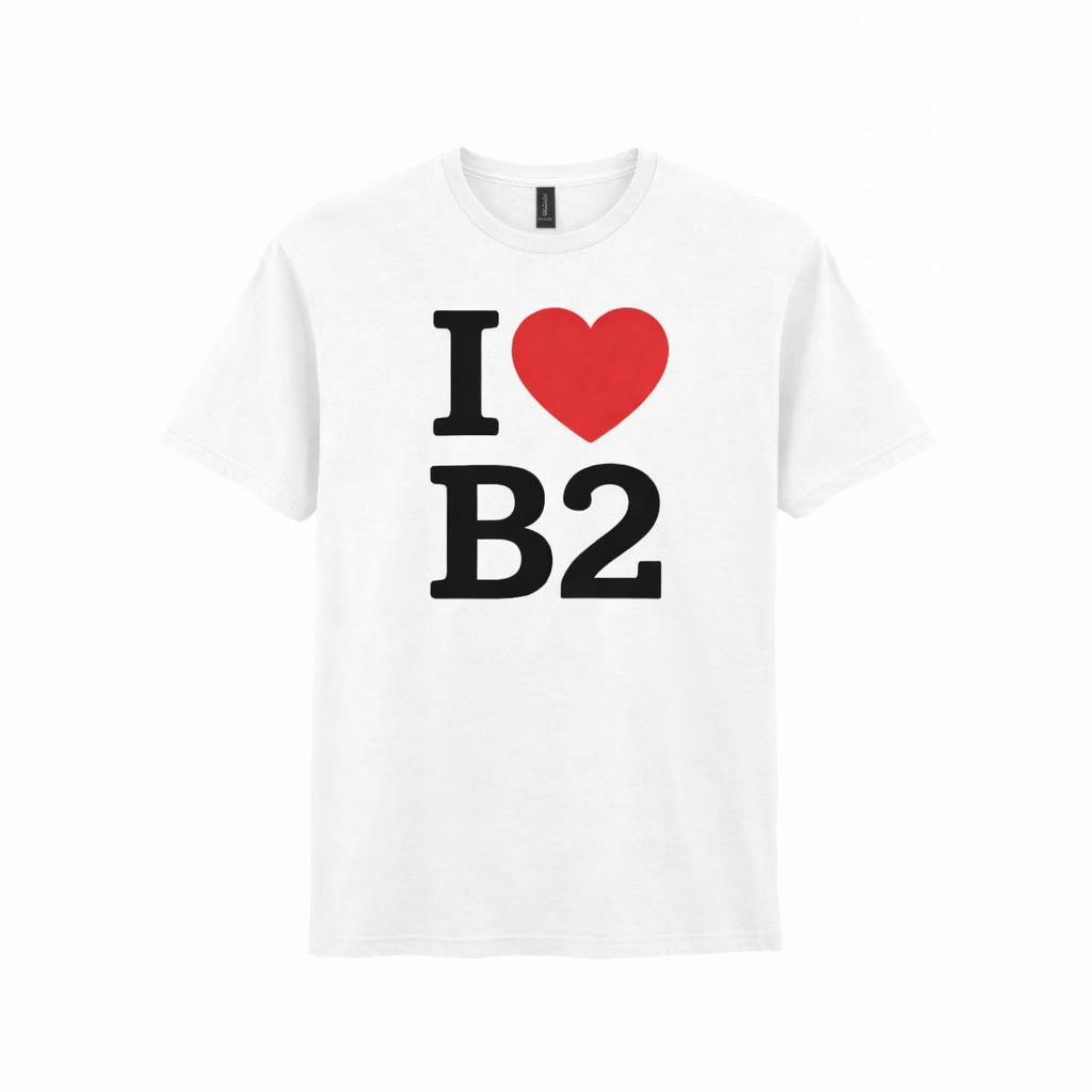 B2 - T-Shirt - I Heart B2 Design - Birmingham City Centre | New Street