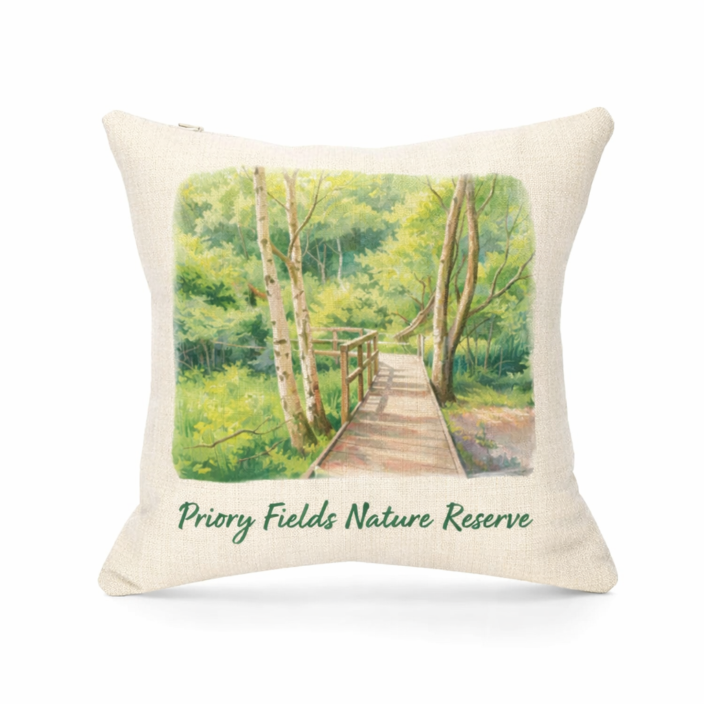 Yardley Wood - Cushion - Vintage Vibes Design - Priory Fields Nature Reserve