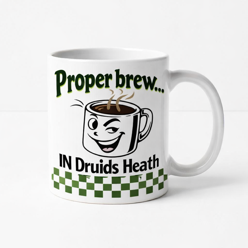 Druids Heath - Mug - Retro Cartoon Design