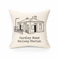 Yardley Wood - Cushion - Minimal Lines Design - Yardley Wood Railway Station