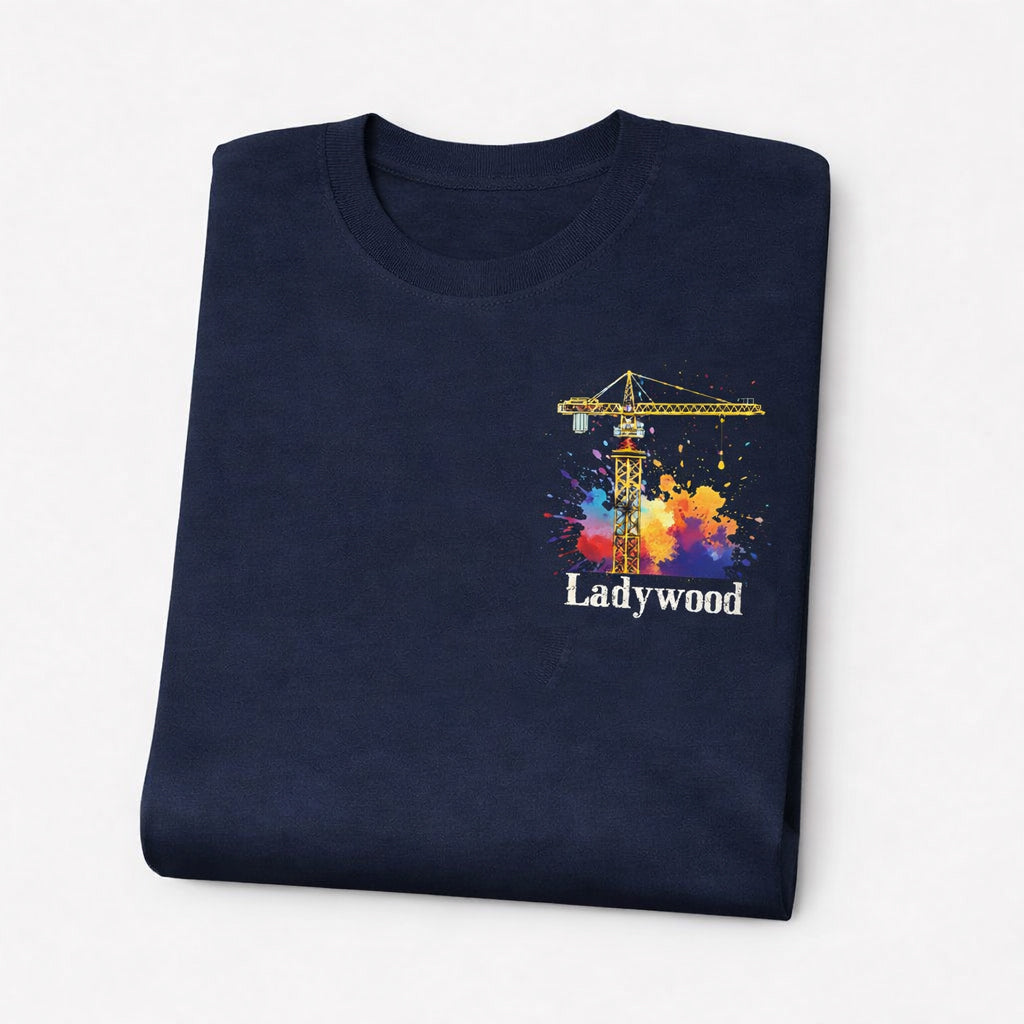 Ladywood - T-Shirt - Colour Splash Design - Construction Crane
