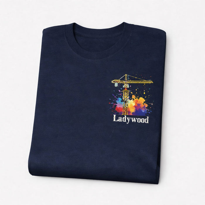 Ladywood - T-Shirt - Colour Splash Design - Construction Crane
