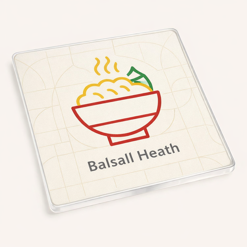 Balsall Heath - Coaster - Geometric Lines - Balti Dish