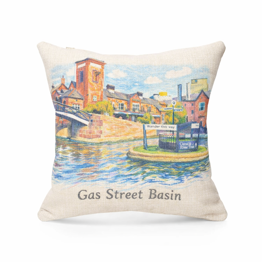 Westside - Cushion - Artistic Illustration Design - Gas Street Basin