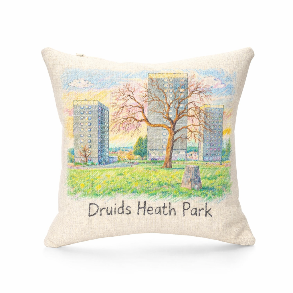 Druids Heath - Cushion - Artistic Illustration Design - Druids Heath Park