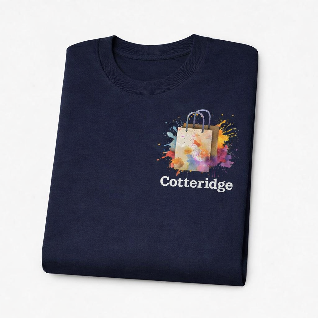 Cotteridge - T-Shirt - Colour Splash Design - Shopping Bag
