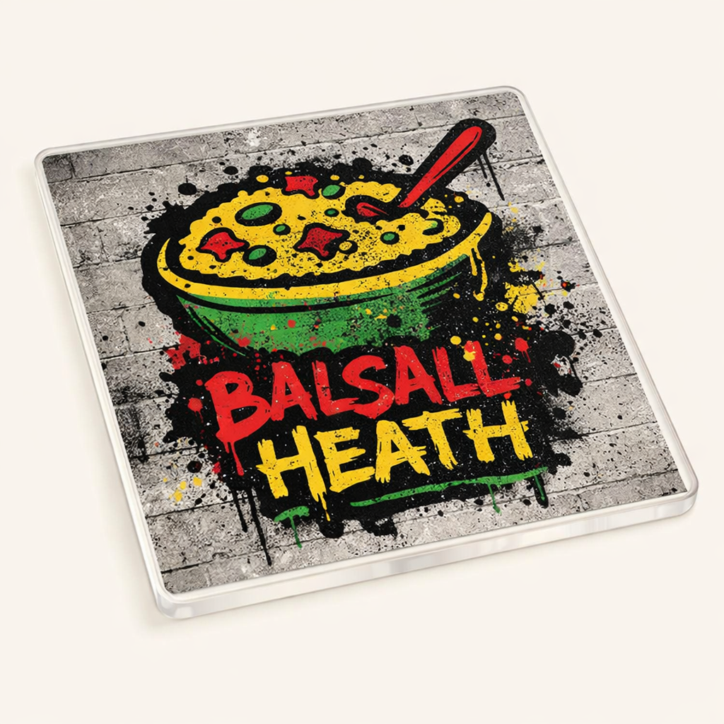 Balsall Heath - Coaster - Urban Street Art - Balti Dish