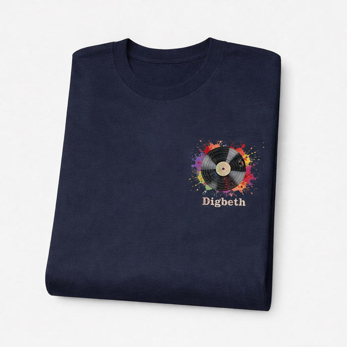Digbeth - T-Shirt - Colour Splash Design - Vinyl Record