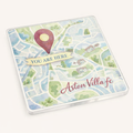 Aston Villa Football Acrylic Coaster Gift - Unique Watercolour Map Design for Fans
