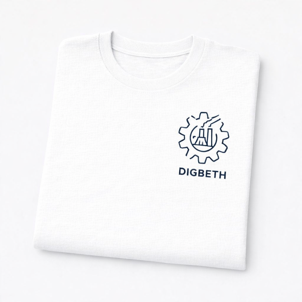 Digbeth - T-Shirt - Minimal Line Icon Design - Factory Cog